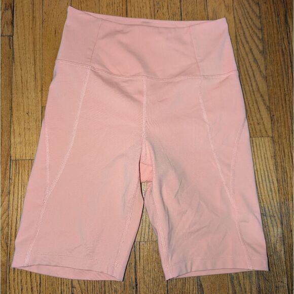 Girlfriend Collective Pink Coral Café High-Rise Bike Short Size Small Athletic - Picture 2 of 4